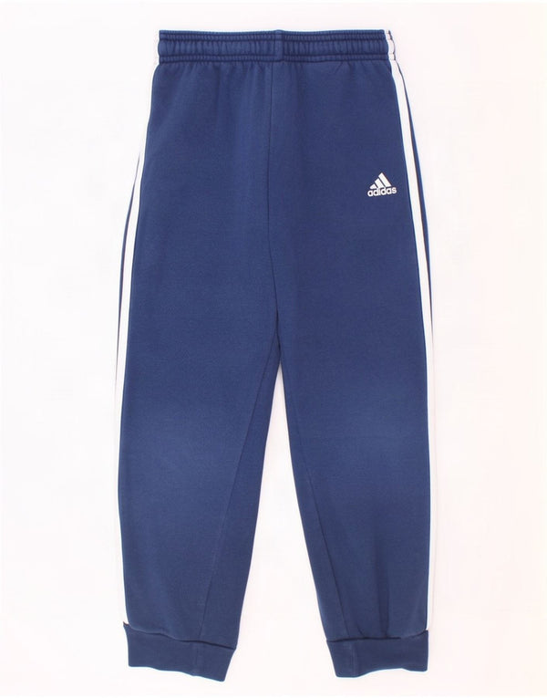 Adidas Jungen-Trainingshose, Jogginghose, 6–7 Jahre, marineblaue Baumwolle