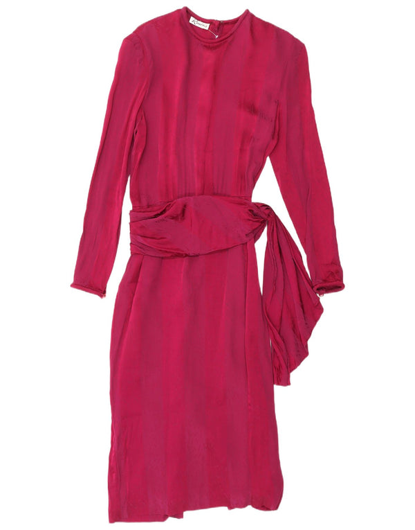 Rouie Damen-Maxikleid mit langen Ärmeln, UK 12, Mittelrot, Acetat