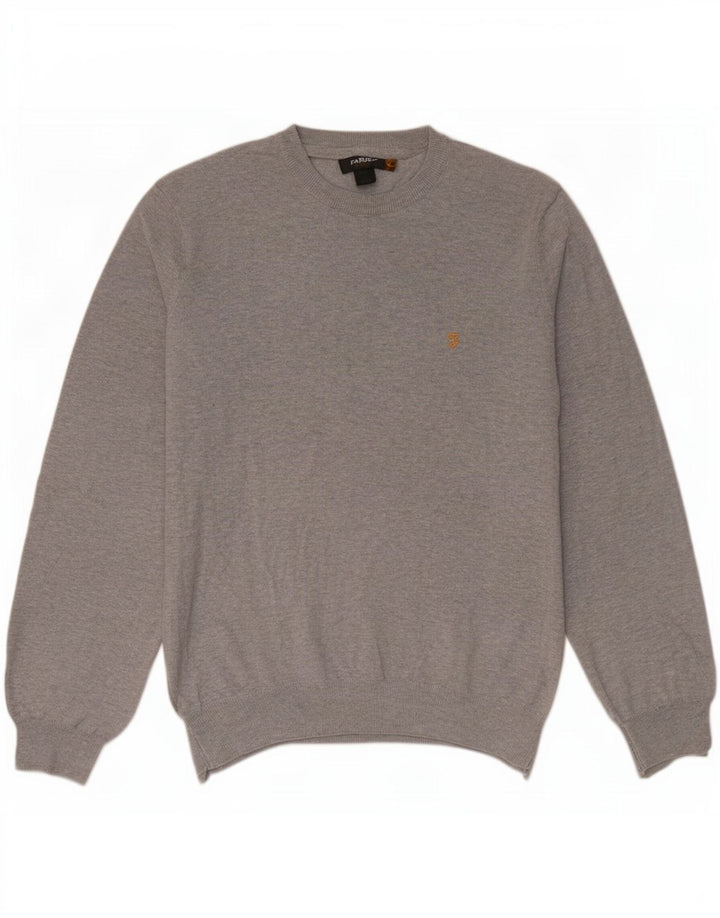 Farah Herren-Pullover mit Rundhalsausschnitt, Mittelgrau
