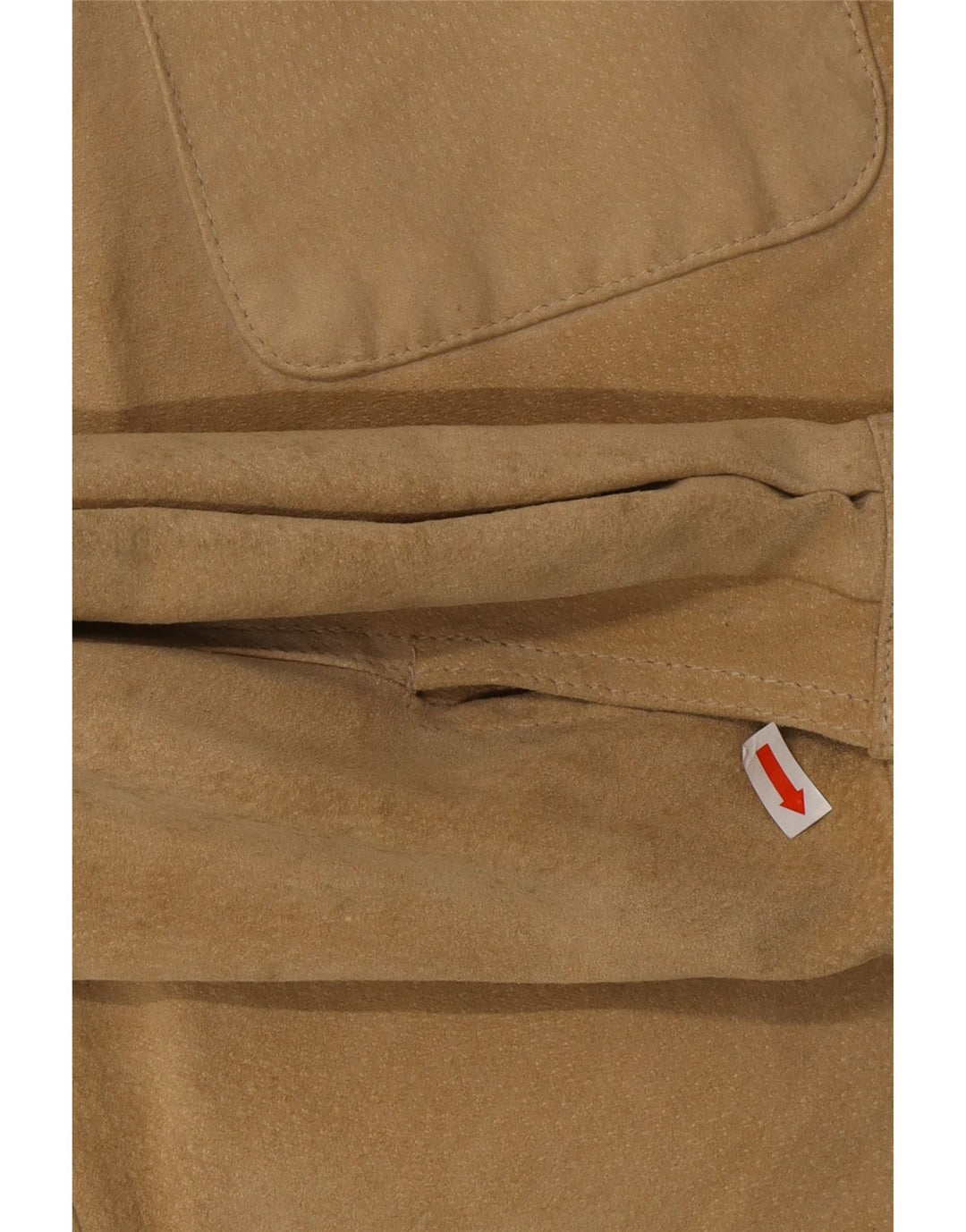 Benetton Herren Wildlederhemd Mittelbeiges Leder