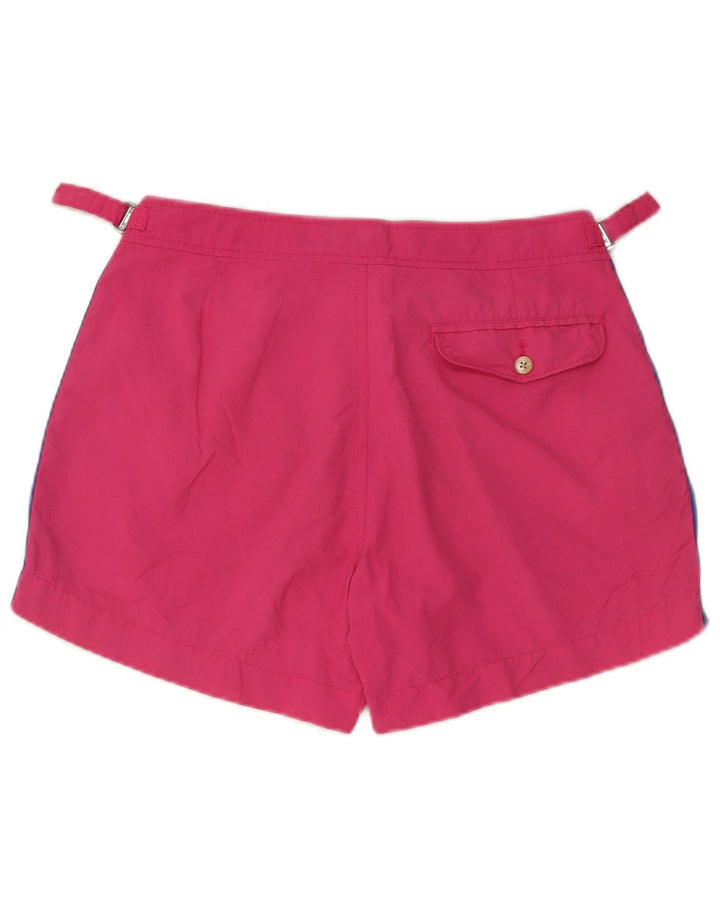POLO RALPH LAUREN Damen Badeshorts UK 14 Mittelrosa Farbblock