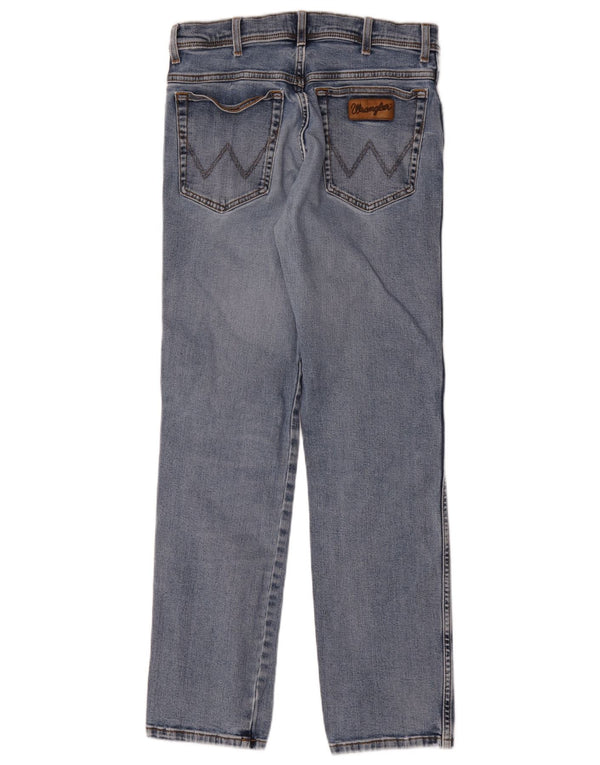 Wrangler Herren Texas Straight Jeans W33 L32 Blaue Baumwolle