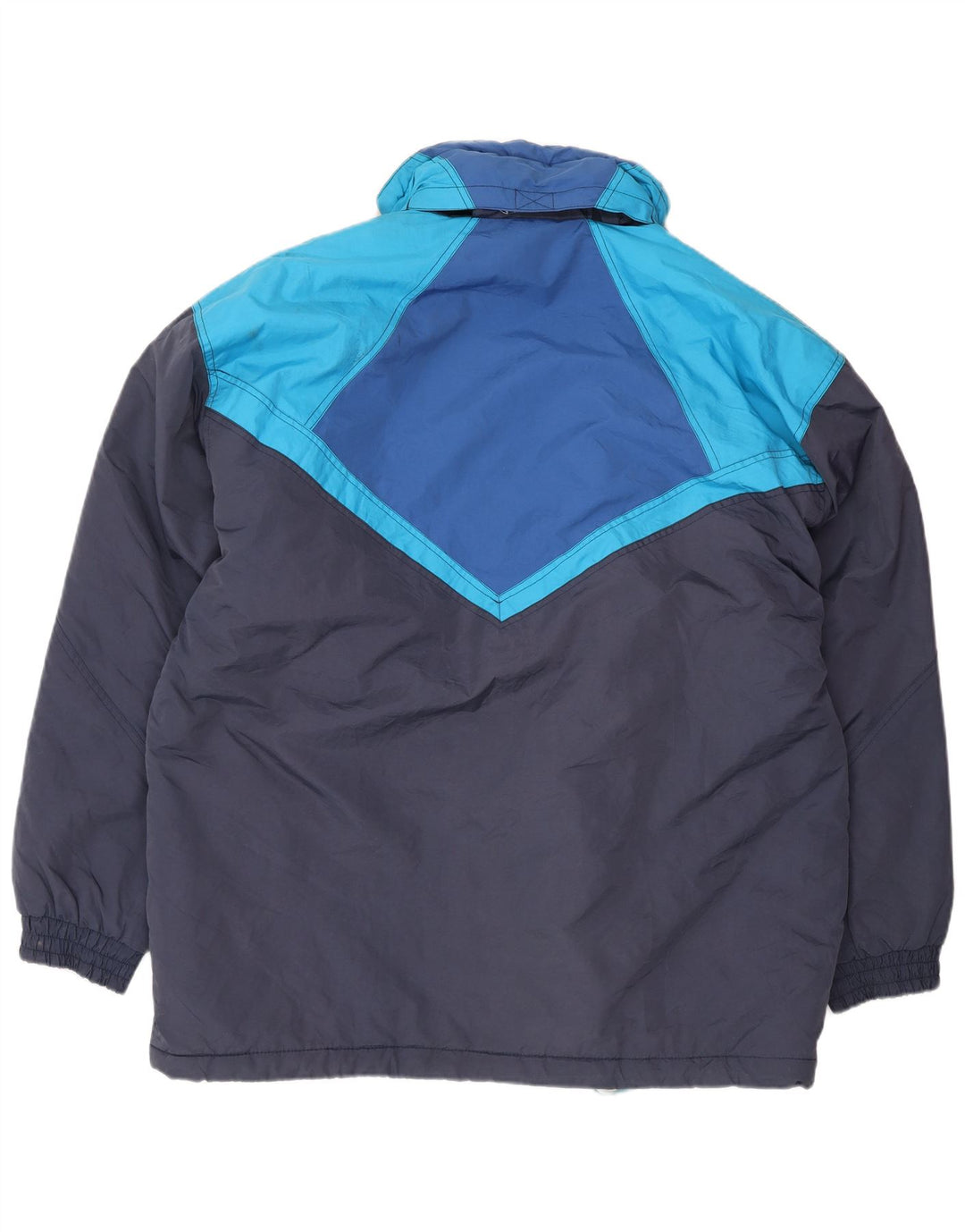 Brugi Herren-Skijacke mit Kapuze, IT 52 XL, marineblaues Colourblock-Polyamid
