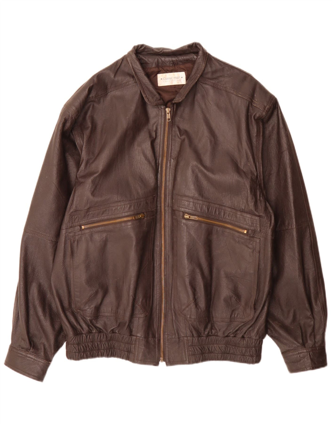Vintage Herren Lederjacke UK 40 Large Braun