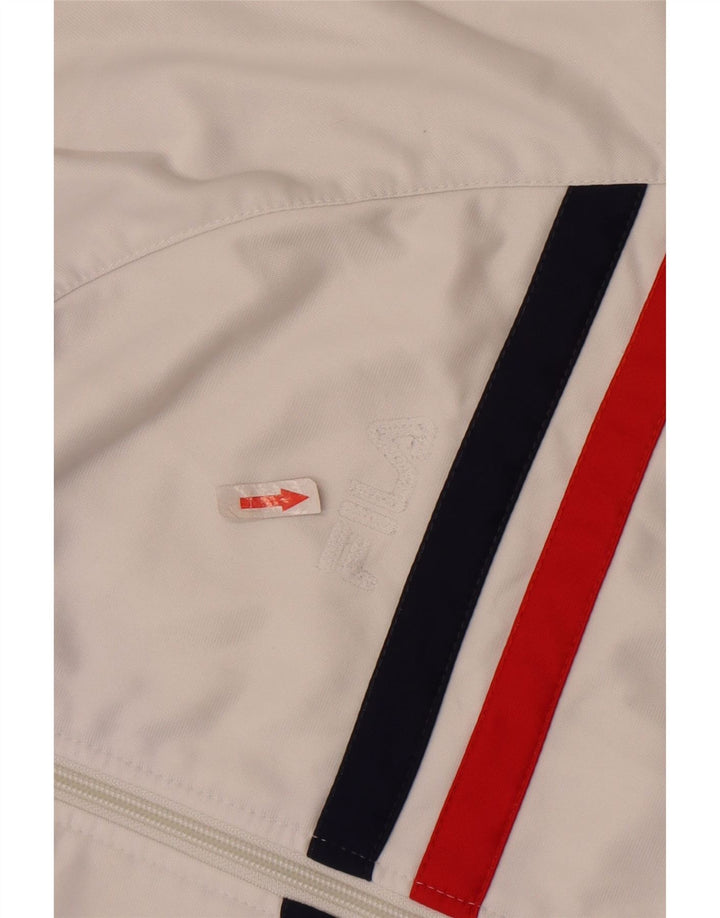 Fila Herren-Trainingsanzugoberteil, Jacke, 2XL, weiß gestreift, Polyester