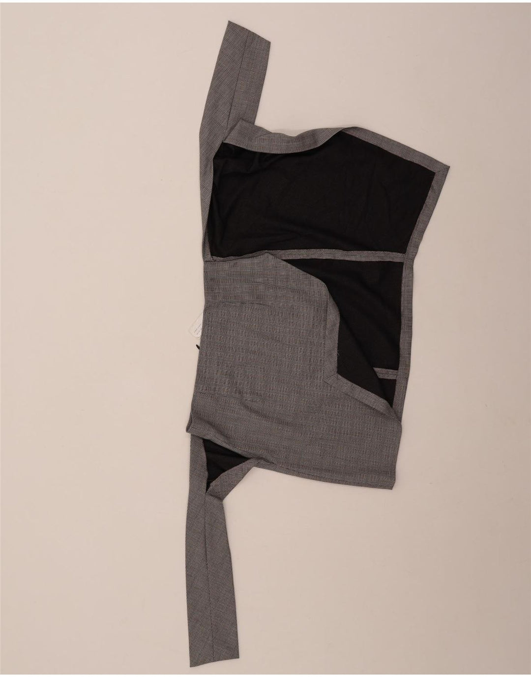 Zara Damen Mini Asymmetrischer Rock XS W26 Grau kariertes Polyamid