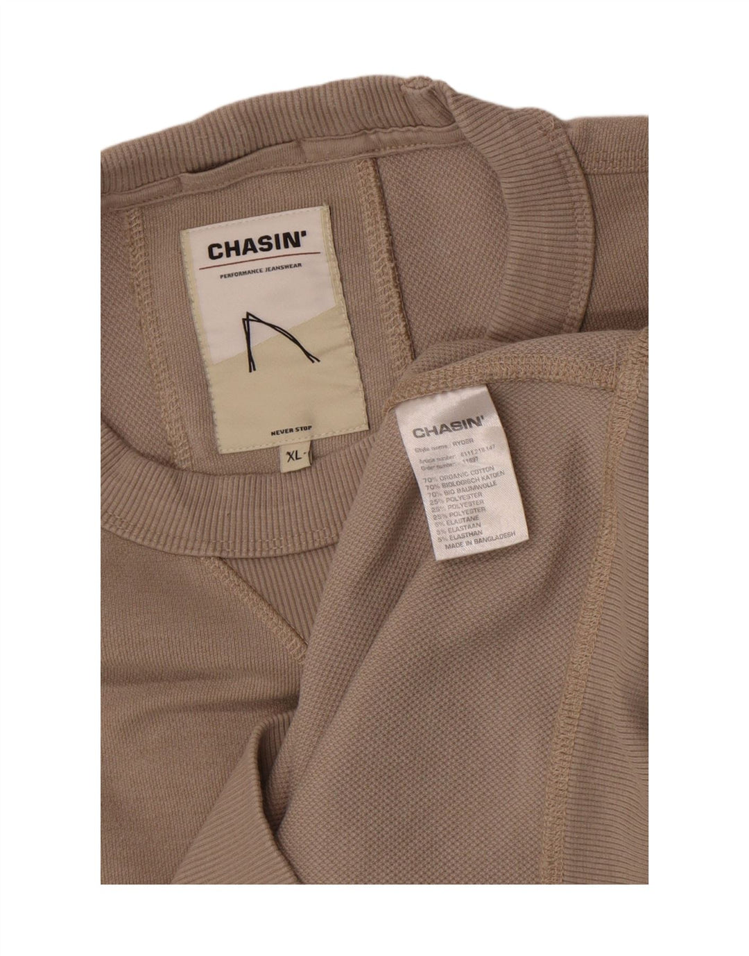 Chasin Herren Sweatshirt Pullover XL Grau Baumwolle