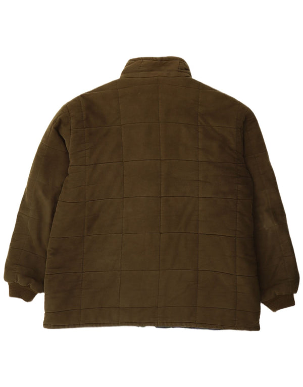 BRONTE Herren Wattierte Jacke UK 48 4XL Khaki Baumwolle