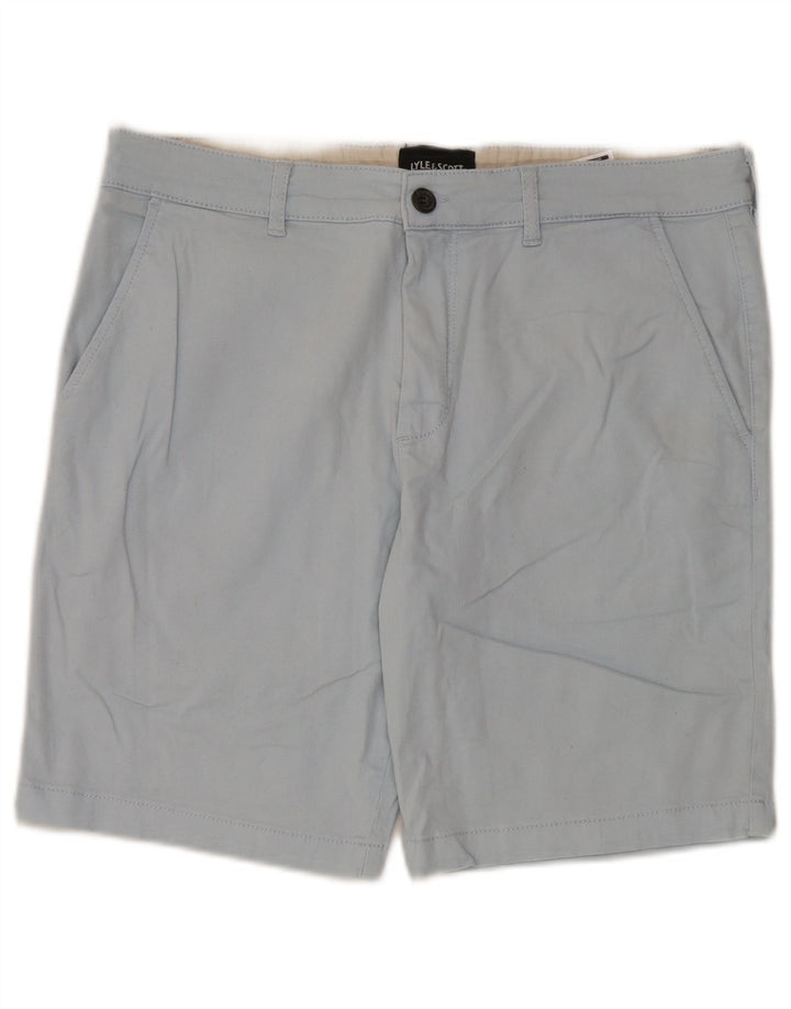 Lyle & Scott Herren Chinoshorts W34 Large Blau Baumwolle