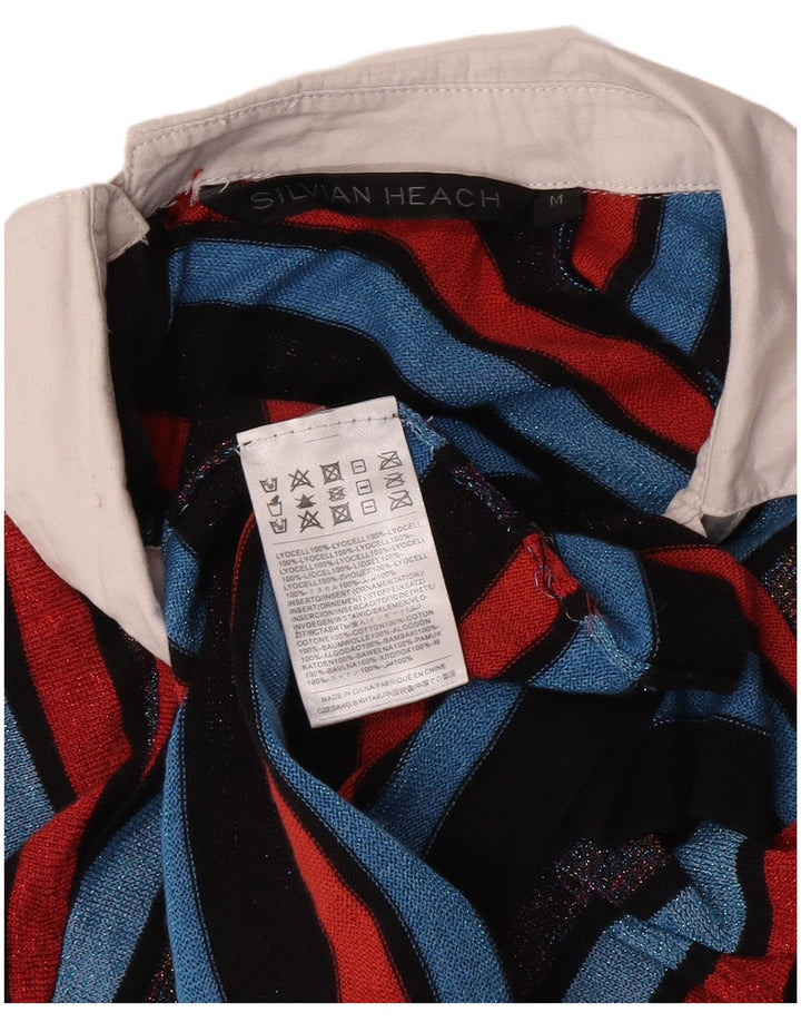 Silvian Heach Damen Weste Tank Top UK 12 Medium Mehrfarbig gestreift
