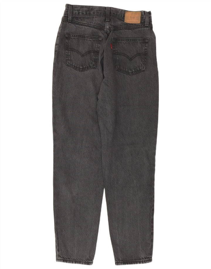 Levi's Damen Mom Tapered Jeans W26 L28 Grau Baumwolle 80er Jahre