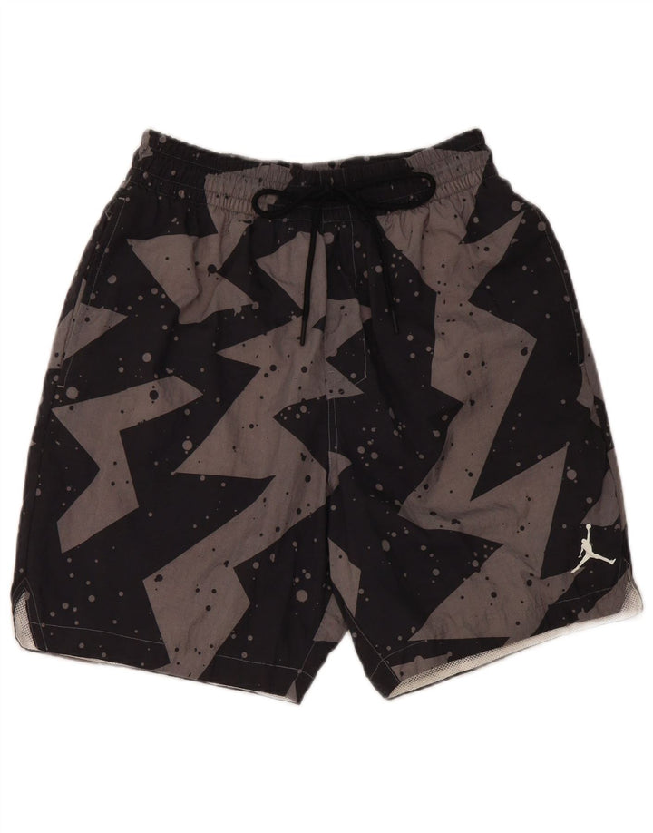 Jordan Herren-Sportshorts, klein, graues geometrisches Nylon