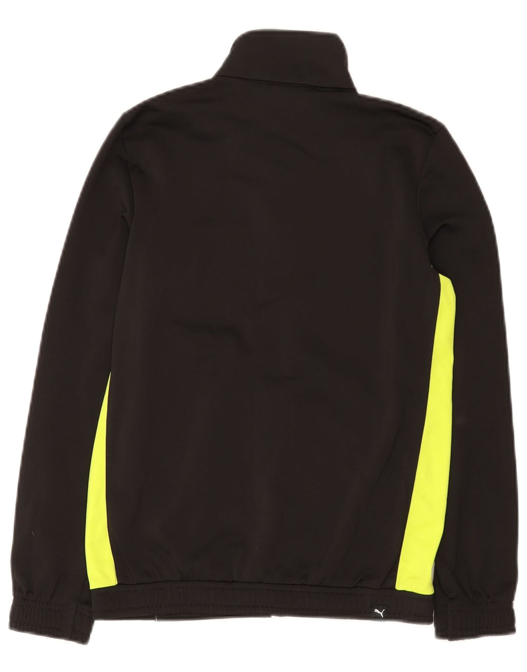 Puma Jungen Grafik-Trainingsanzug-Top-Jacke, 11–12 Jahre, schwarzes Farbblockdesign