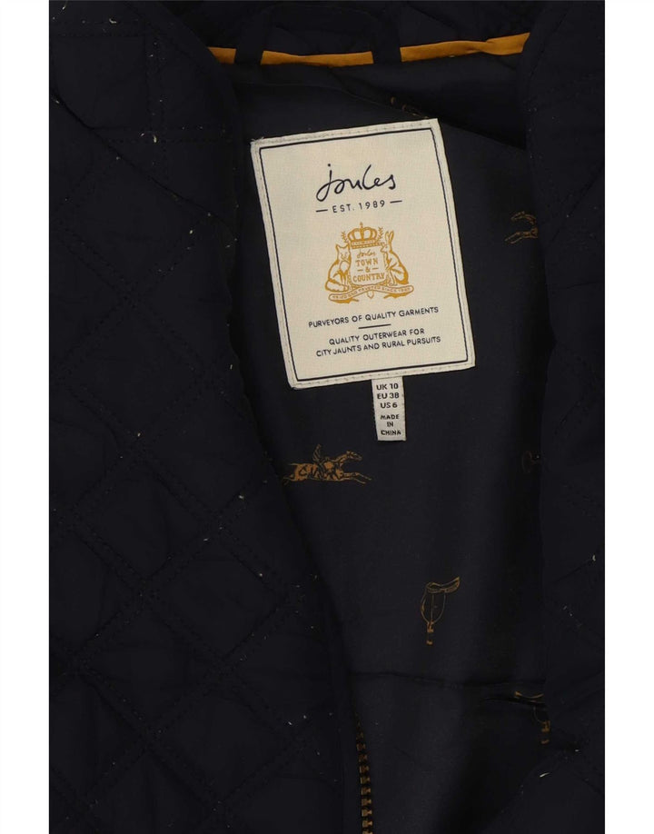Joules Damen Steppweste UK 10 Small Marineblau Polyester