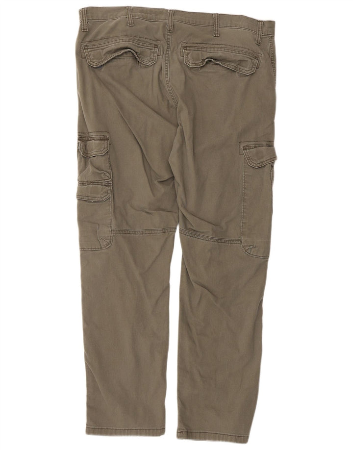 Wrangler Mens Regular Tapered Cargohose W36 L30 Grüne Baumwolle