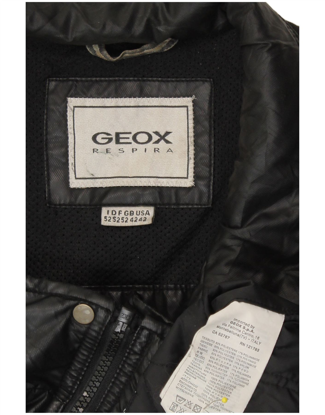Geox Herren Respira Bomberjacke UK 42 XL Schwarz Polyester