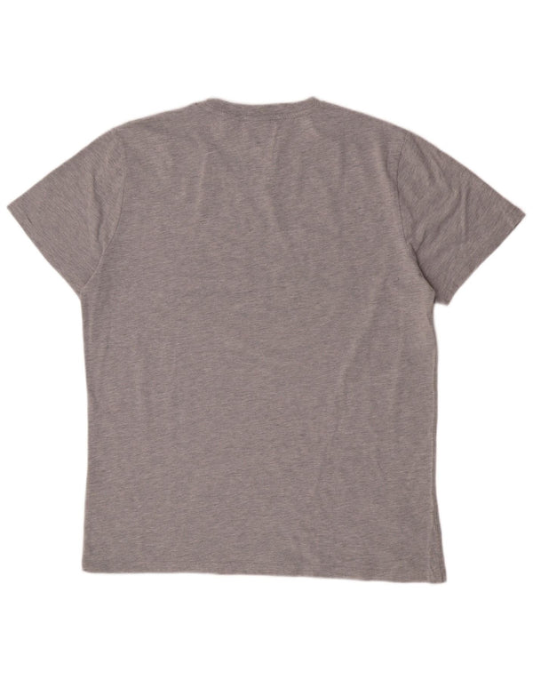 Superdry Herren Grafik-T-Shirt-Oberteil 2XL aus grauer Baumwolle
