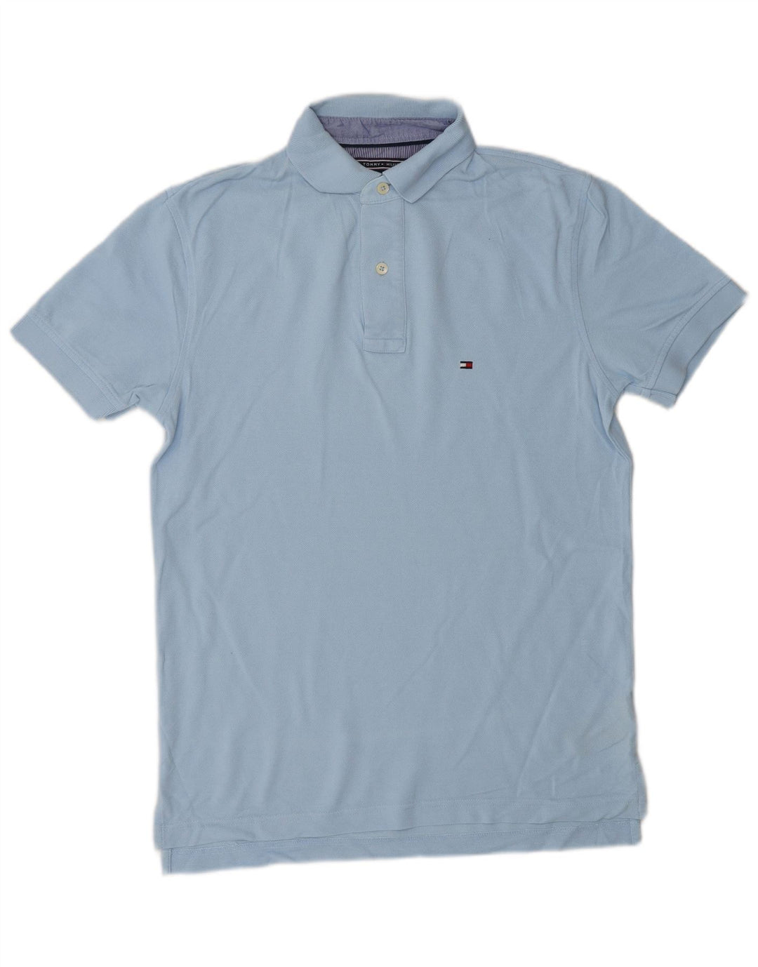 Tommy Hilfiger Herren-Poloshirt, kleine blaue Baumwolle