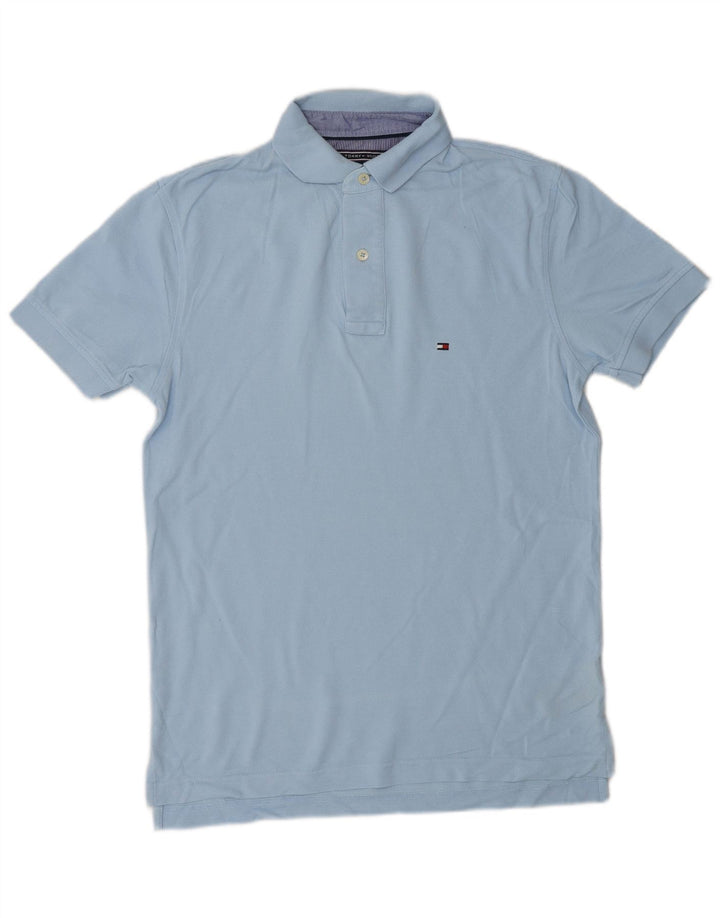 Tommy Hilfiger Herren-Poloshirt, kleine blaue Baumwolle