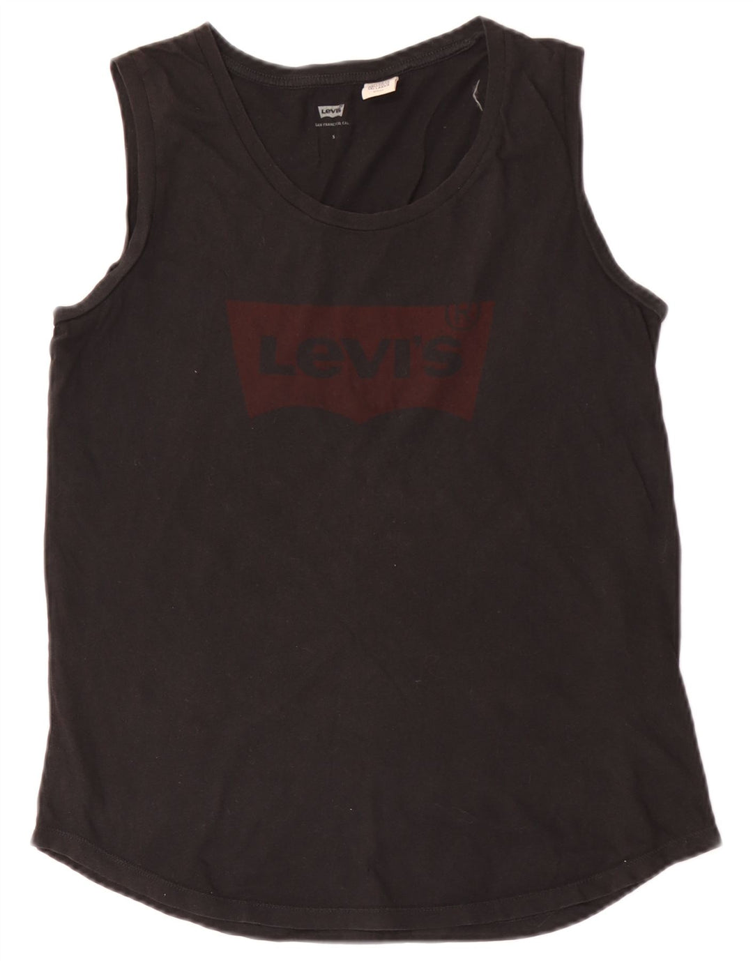 Levi's Damen Graphic Vest Top UK 10 Small Schwarz Baumwolle