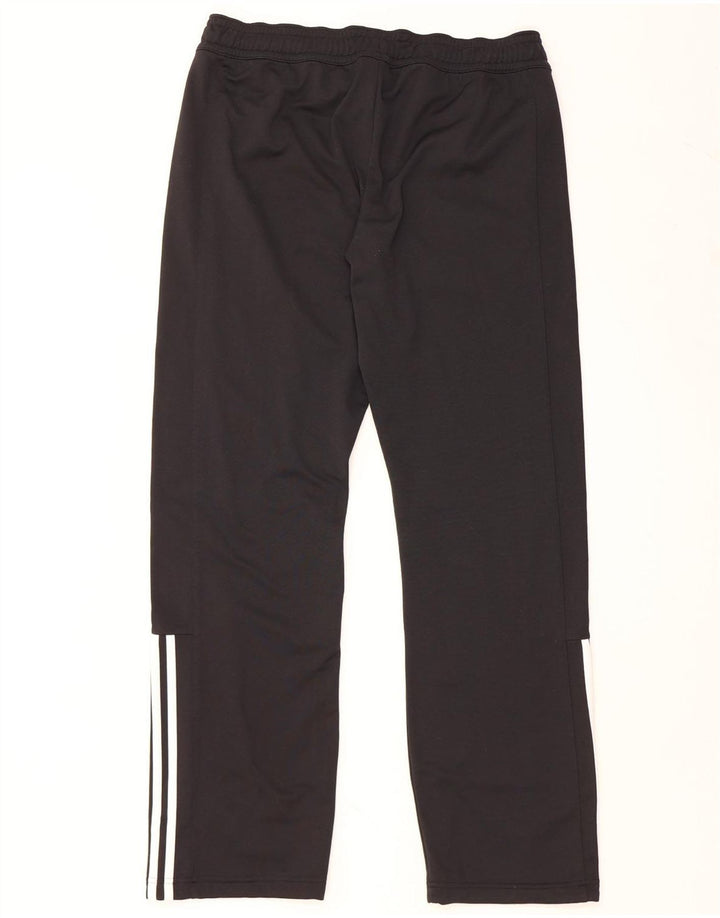 ADIDAS Damen-Trainingshose UK 12/14 Mittelschwarzes Polyester
