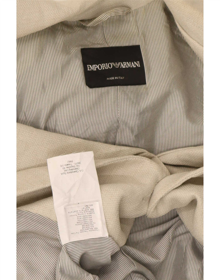 Emporio Armani Damen 2-Knopf-Blazerjacke IT 40 Small Grau Polyester