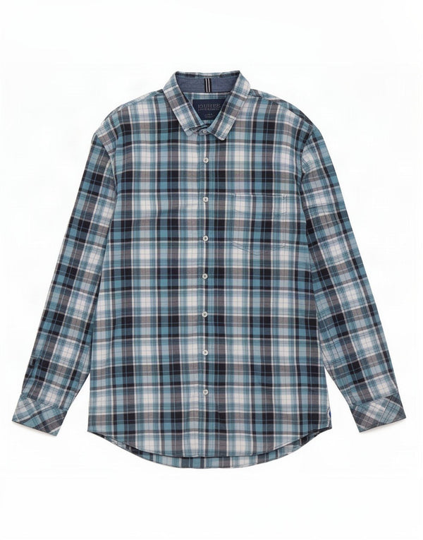 Joules Mens Classic Fit Shirt XL Blue Check Cotton