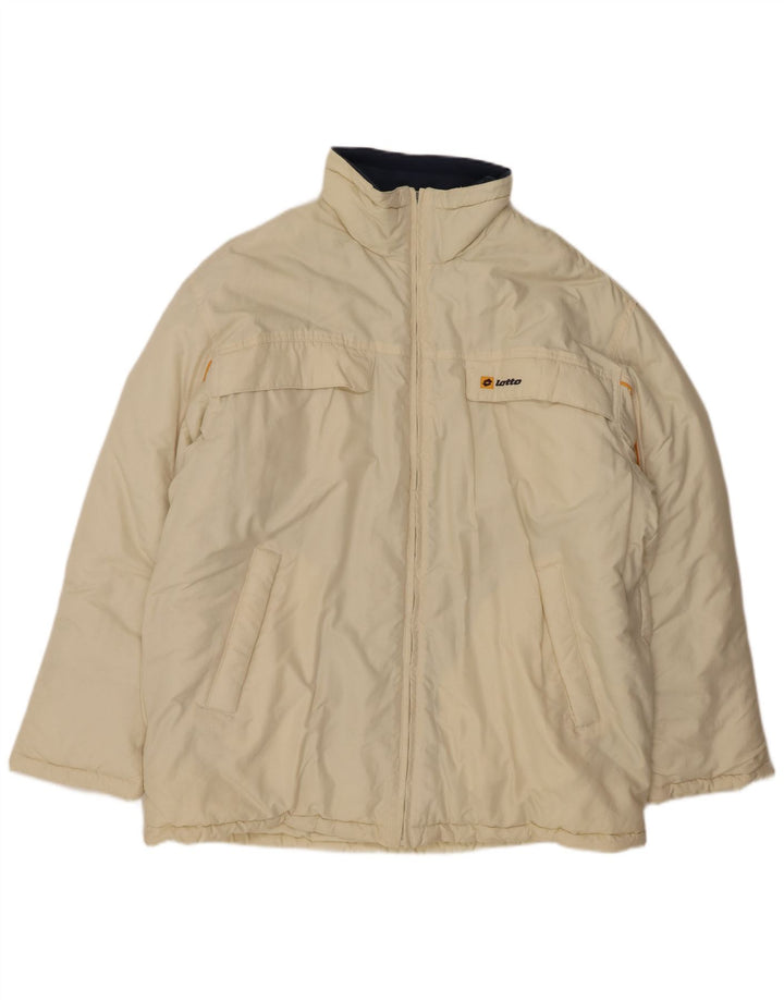 Lotto Herren Wattierte Jacke UK 36/42 Medium Off White Nylon