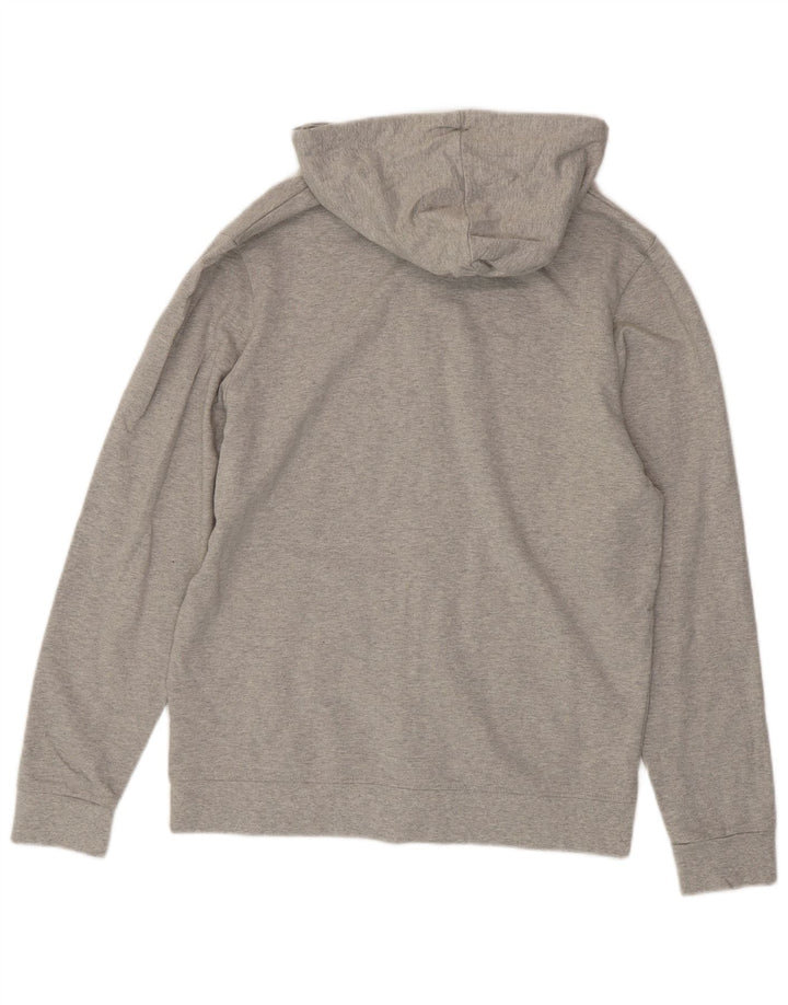 Fila Herren-Kapuzenpullover mit grafischem Reißverschluss, mittelgrau gefleckte Baumwolle