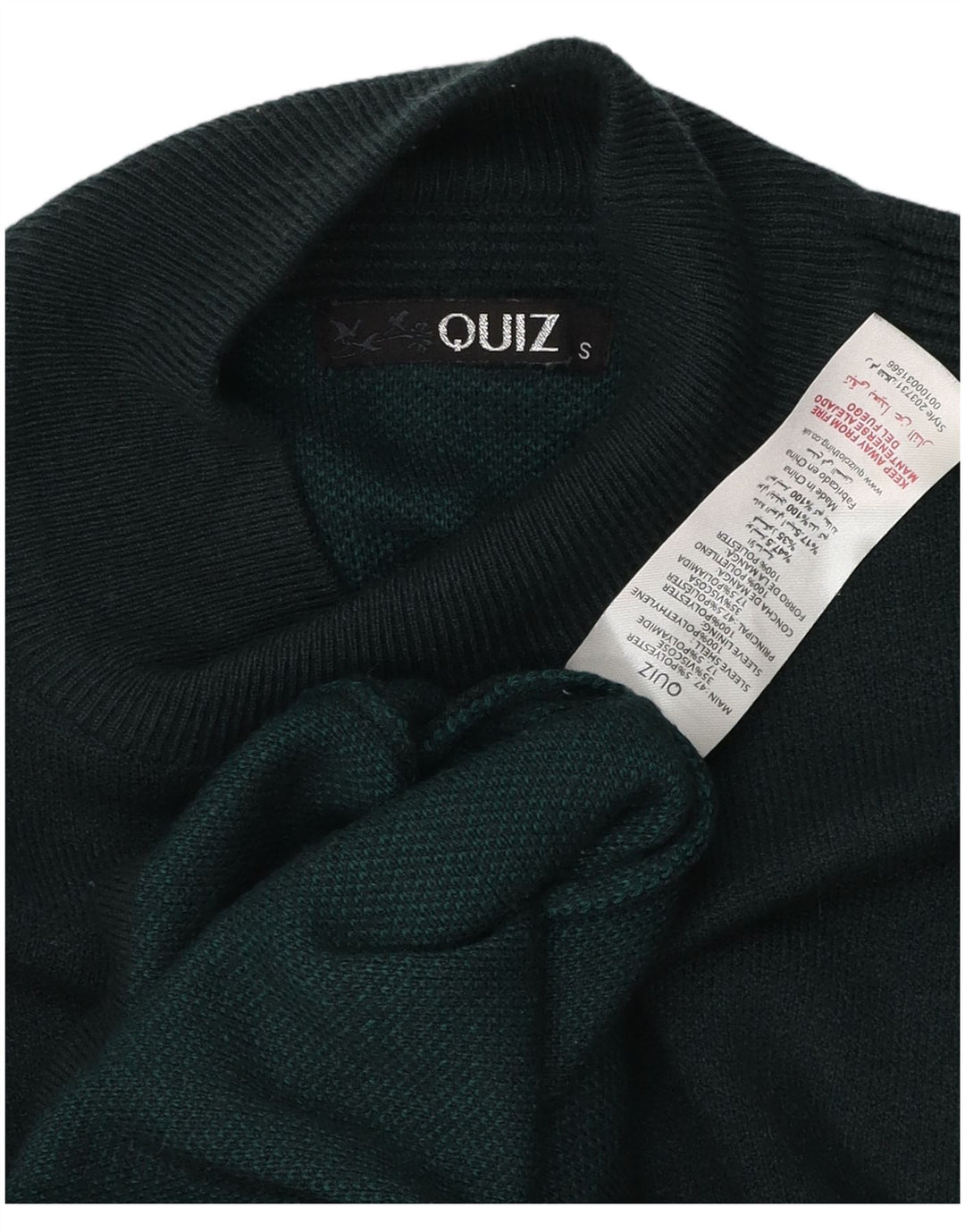 QUIZ Damen-Pullover mit Rollkragen, übergroß, Gr. 10, Größe S, Grün