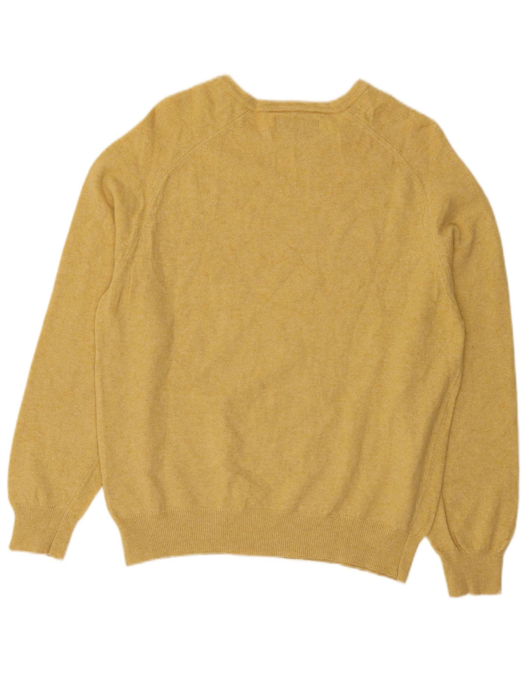 Marlboro Classics Herren-Pullover mit U-Boot-Ausschnitt, groß, gelbe Wolle