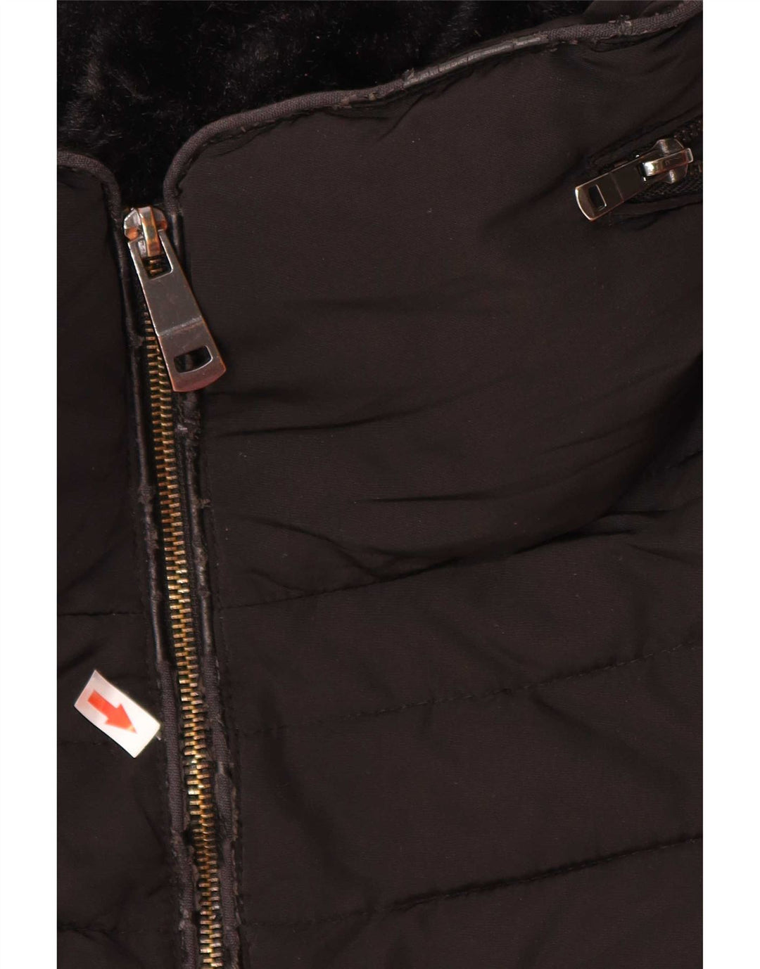Zara Damen-Jacke mit Kapuze, gepolstert, Gr. 10, Größe S, Schwarz