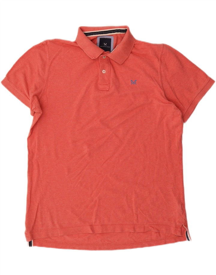 CREW CLOTHING Herren-Poloshirt, Größe L, Orange, Baumwolle