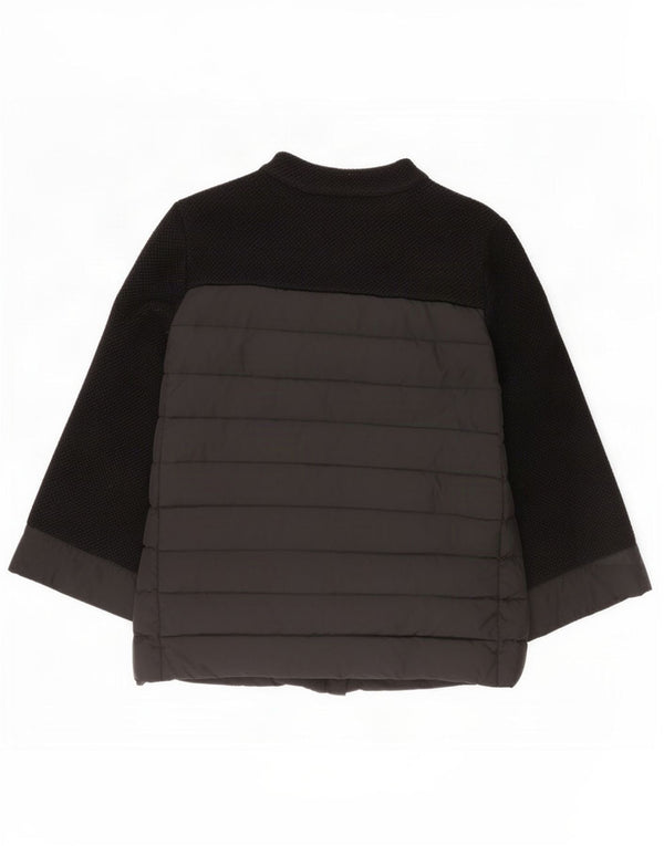 Liu Jo Damen 3/4-Ärmel gepolsterte Jacke IT 42 Mittelschwarzes Polyester