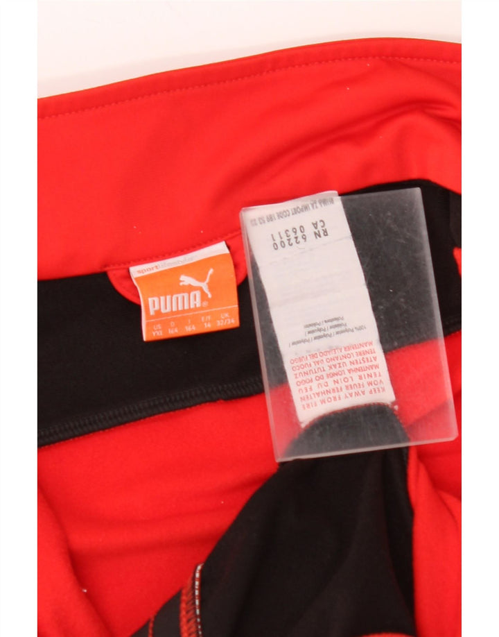 PUMA Jungen-Trainingsanzug-Top-Jacke, 13–14 Jahre, rotes Farbblock-Polyester