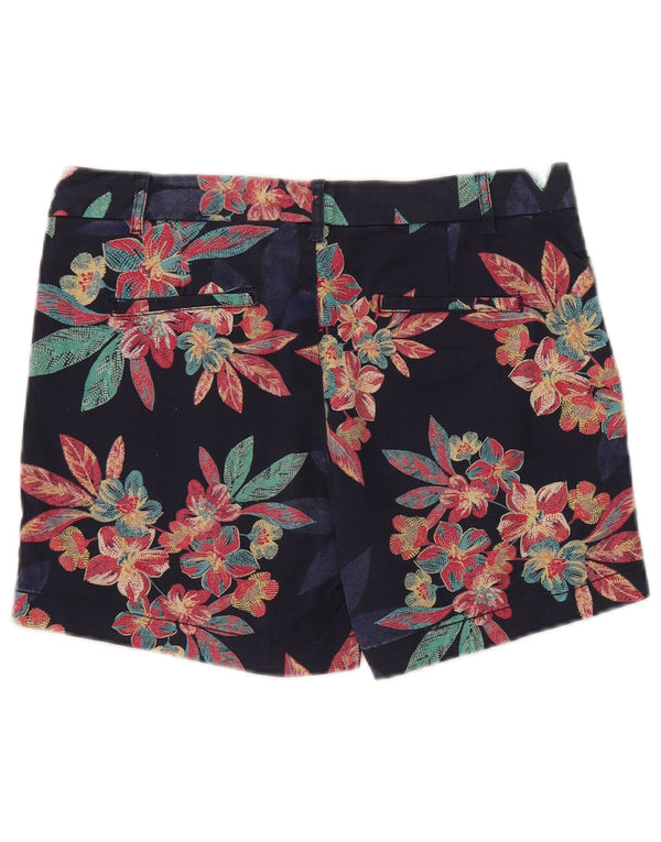 Fat Face Chino-Shorts für Damen, UK 12, Größe M, W32, marineblau, geblümt, Baumwolle