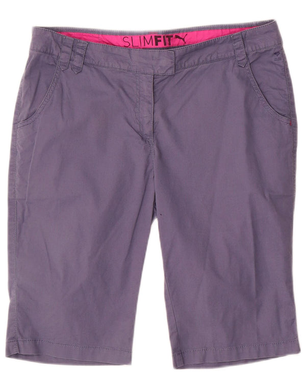 Puma Damen Slim Fit Chino Shorts UK 12 Medium W32 Marineblau Baumwolle