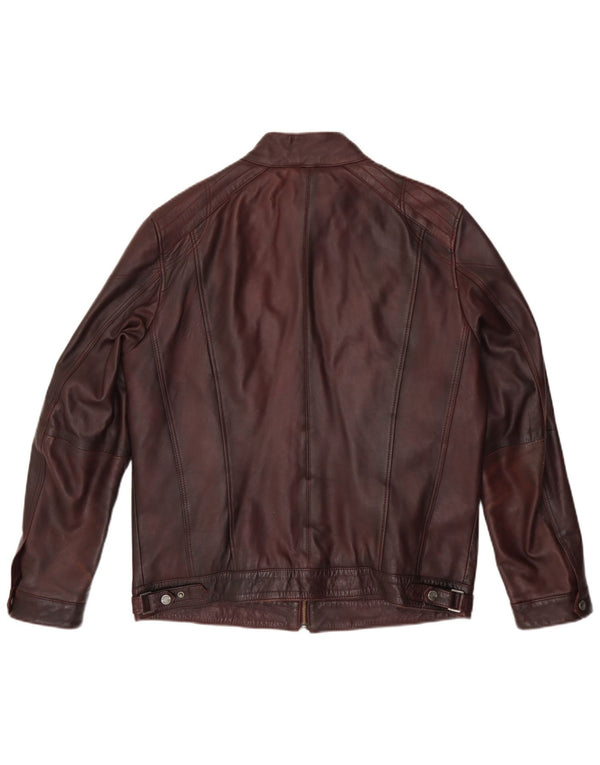 Derimod Expo Damen Bikerjacke UK 14 Large Burgundy Leder