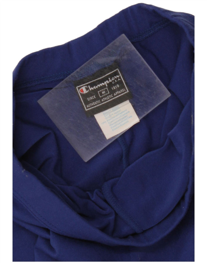 CHAMPION Womens Leggings UK 12 Medium  Blue Nylon