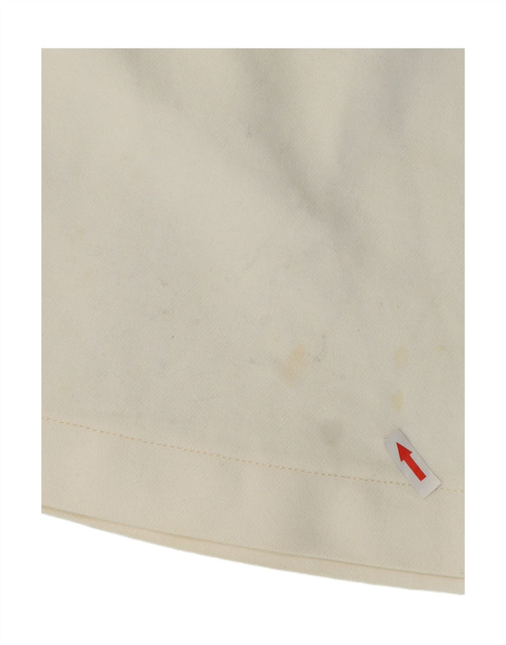 Max & Co. Damen Mini-Wickelrock UK 8 Small W32 Weiße Baumwolle