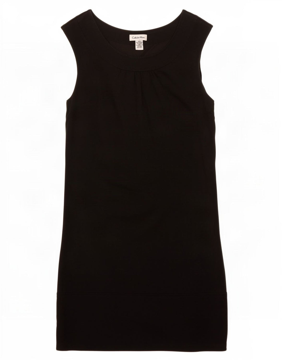 Calvin Klein Damen Ärmelloses Etuikleid US 6 Medium Schwarz Polyester