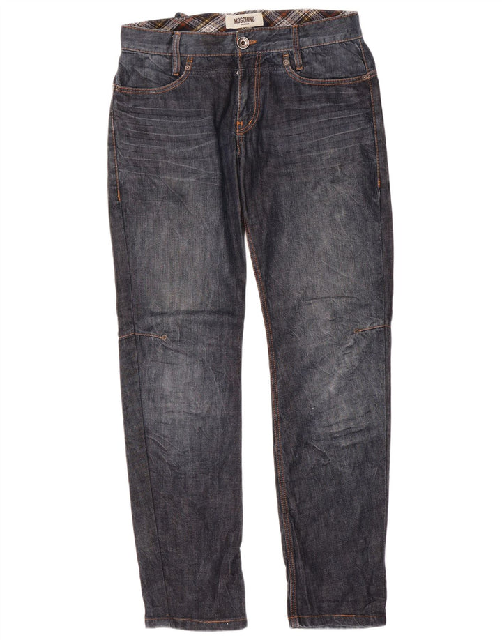 Moschino Herren Slim Jeans W31 L32 Marineblaue Baumwolle