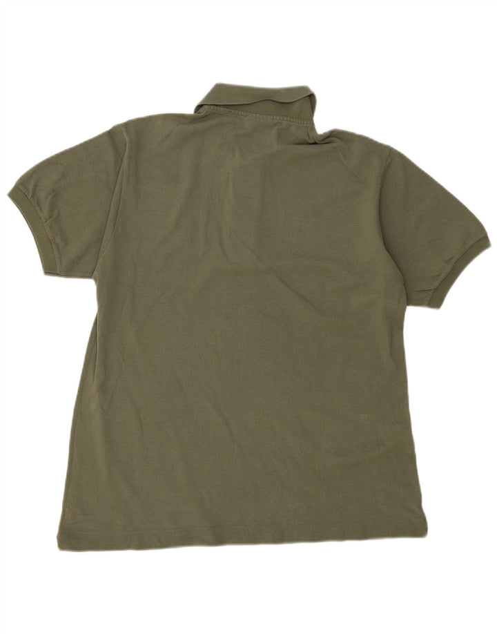 Lacoste Herren-Poloshirt, Größe 4, mittlere Khaki-Baumwolle