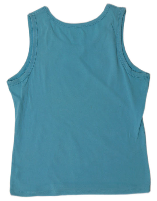 Champion Damen Weste Top UK 14 Large Blaue Baumwolle