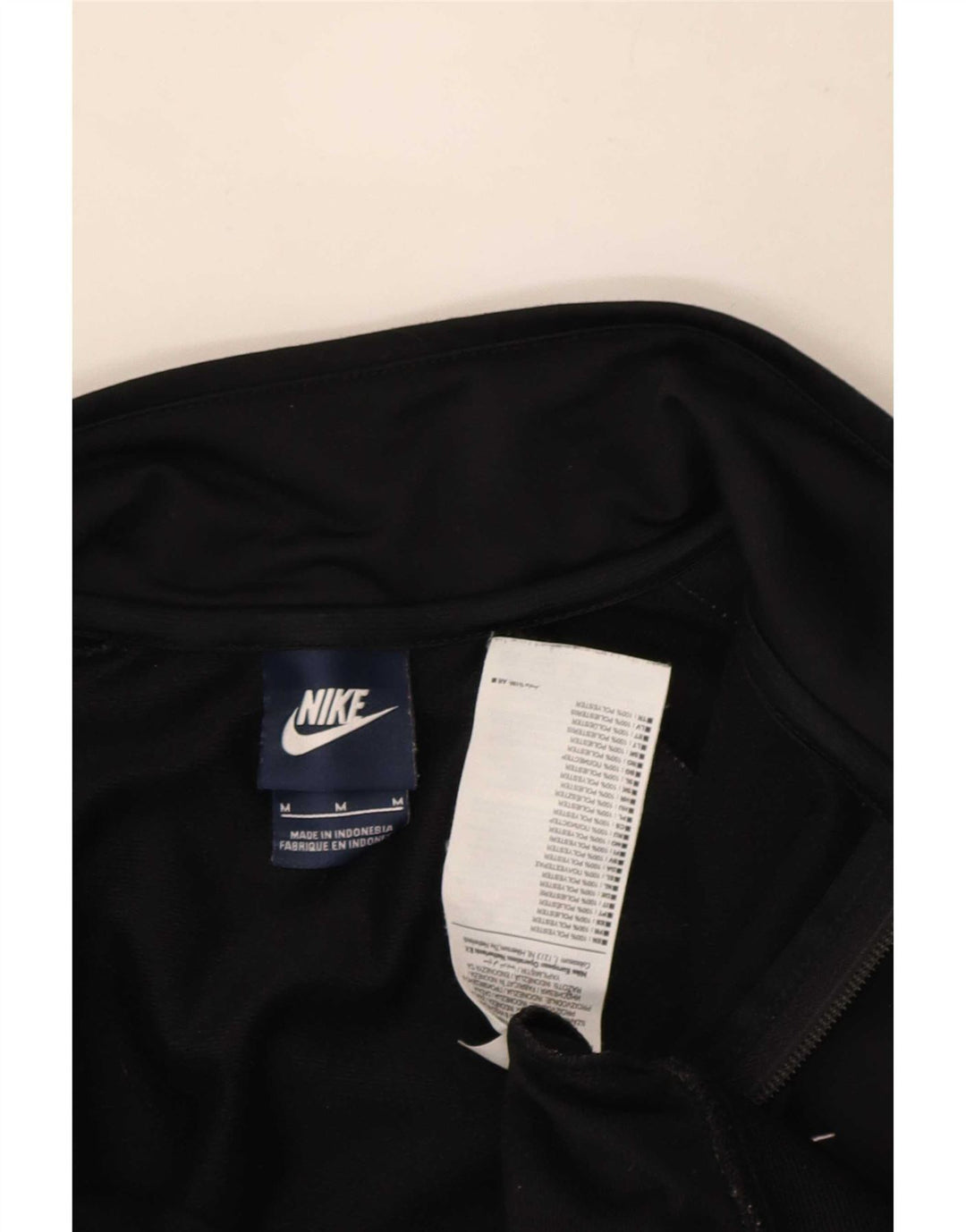 Nike Herren-Trainingsanzug-Top-Jacke aus mittelschwarzem Colourblock-Polyester