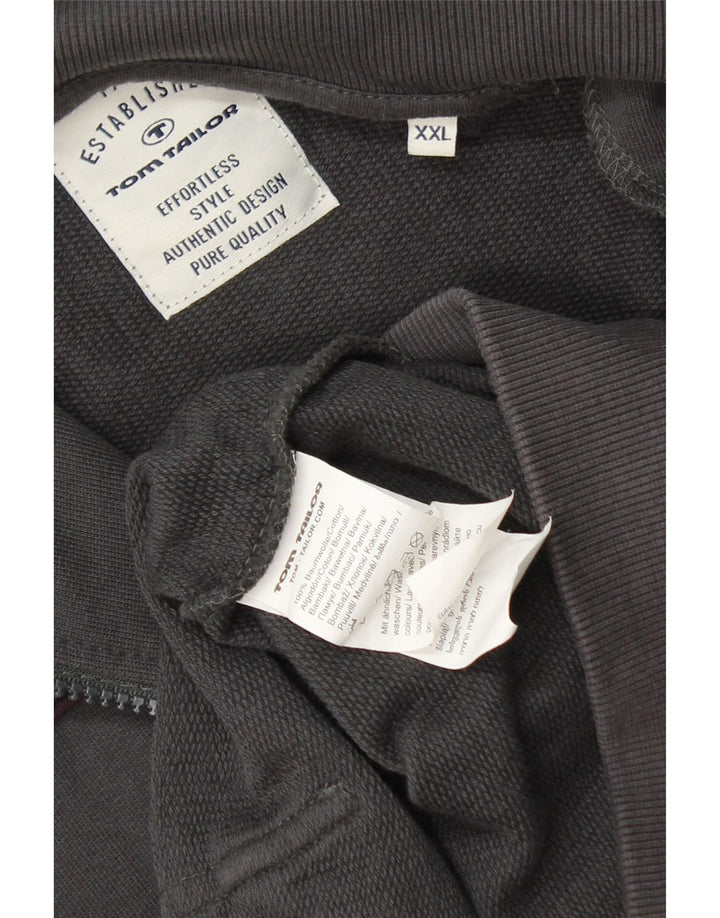 TOM TAILOR Mens Tracksuit Top Jacket 2XL Grey Cotton Vintage Tom Tailor and Second-Hand Tom Tailor from Messina Hembry 