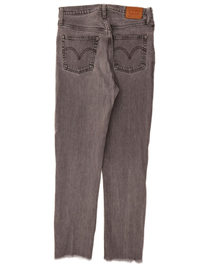 Levi's Damen 501 Straight Jeans W28 L28 Graue Baumwolle
