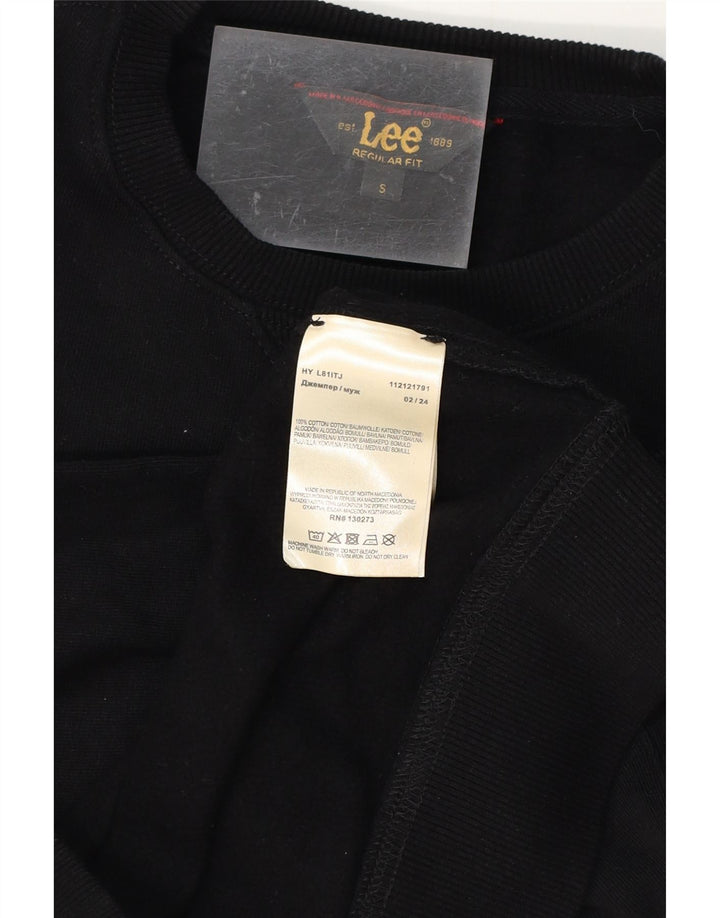 LEE Herren-Sweatshirt mit normaler Passform, Größe S, schwarze Baumwolle