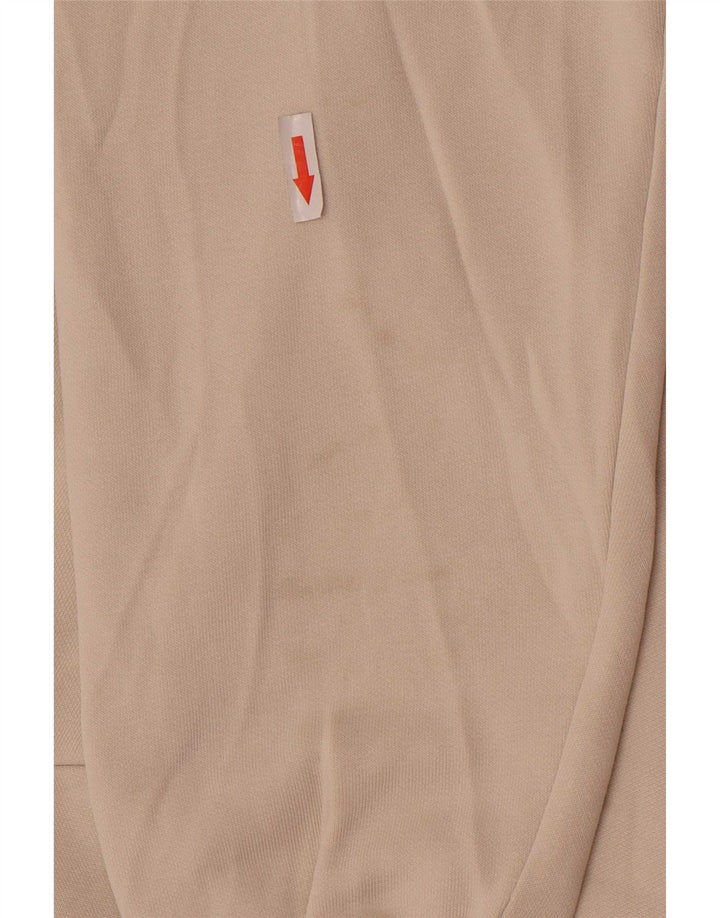 Puma Herren-Kapuzenpullover mit grafischem Reißverschluss, groß, beige Baumwolle