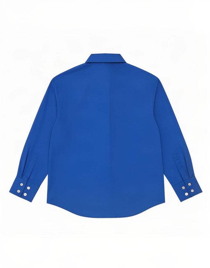 Zara Damen-Hemd UK 14 Mittelblaues Polyester
